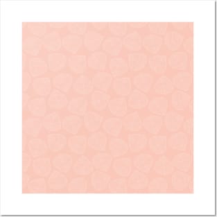 Geometric Leaves Pink White Posters and Art